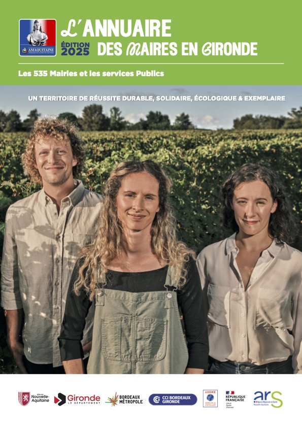 Annuaire des mairiers de la Gironde Nouvelle Aquitaine Amaquitaine